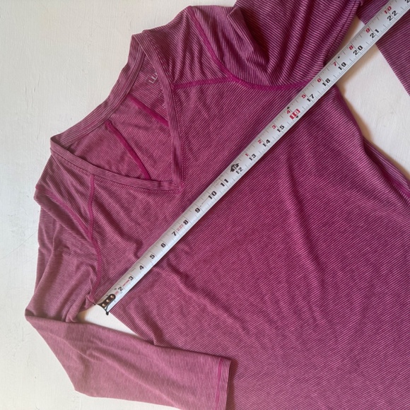 LL Bean Pink Striped Merino Wool Long Sleeve Shirt - Picture 5 of 5